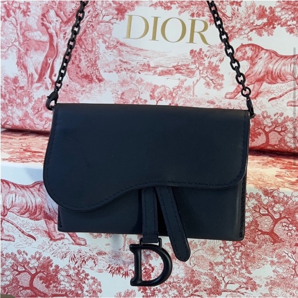 NWOT RARE Dior Ultra Matte Black Nano Saddle Bag with COA - Picture 5 of 8
